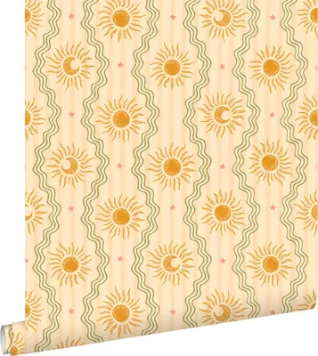 Zdjęcie produktu dla ESTAhome Tapeta ozdoby retro żółtym,pomarańczowymIzielonym 50 x 900 cm