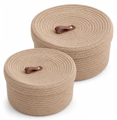 Produktbild von Set aus 2 Aufbewahrungsboxen mit Deckel, 23 cm und 11 cm