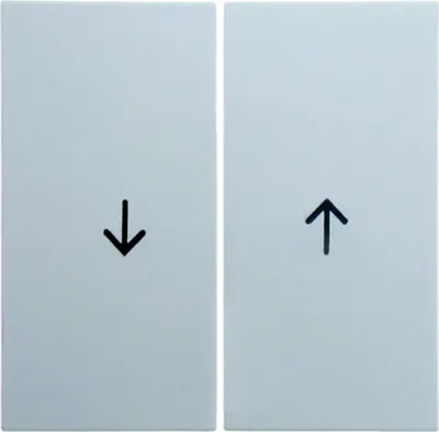 Produktbild von Berker Wippen mit Aufdruck Symbol Pfeil S.1/B.3 /B.7 polarweiß, matt, 1 Stk.