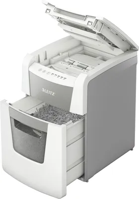 Produktbild von Leitz 80110000 Aktenvernichter Kreuzschreddern 22 cm Grau Weiß