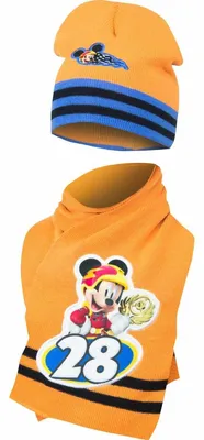 Immagine prodotto di Set cappello e sciarpa di Topolino Elegante accessorio invernale per bambini Arancione 48/51