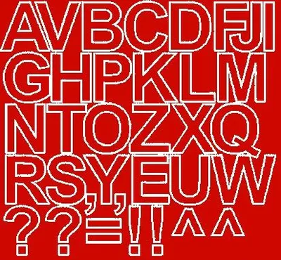 Produktbild von Selbstklebende Buchstabenaufkleber, 4 cm, rot matt