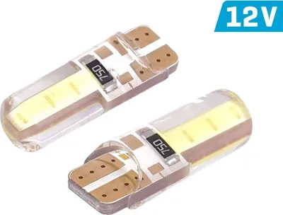 Zdjęcie produktu dla Żarówka VISION W5W (T10) 12V 2x COB LED, biała, silikonowa obudowa, 2 szt.