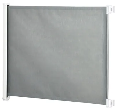Image de Barrière de sécurité pour escaliers - Barrière pour chiens - 115 cm - Plastique - Gris