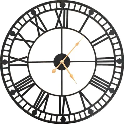 Produktbild von Wanduhr Vintage mit Quarzwerk Metall 60 cm XXL