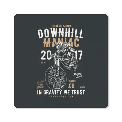 Produktbild von MuchoWow® Mauspad Mousepad Mancave - Motorrad - Rennen - Retro 20x20 cm - Mousepads - Maus Mat - Pad - Mausunterlage - Desk Mat - Bureauartikeln