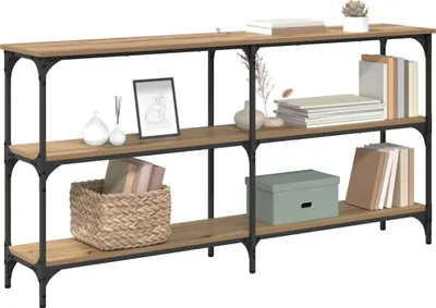Image de vidaXL Table console en chêne Artisan 150 x 29 x 75 cm