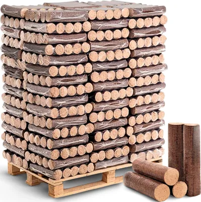 Produktbild von holz4home® Hartholz-Eichenbriketts I Holzbriketts 960 kg auf Palette I Brennholz als Winter Vorrat I Kaminholz Briketts I Ideal für Heizen mit Ofen