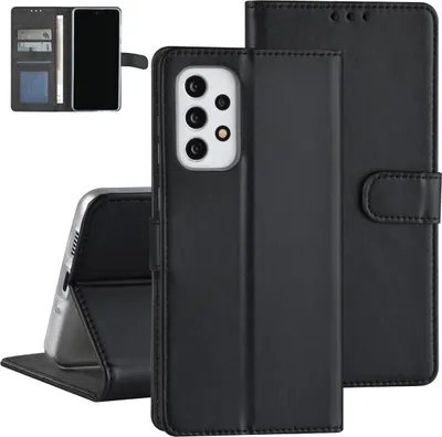 Image de Étui Samsung Galaxy A73 5G - Porte-cartes pour 3 cartes - Fermeture magnétique - Noir