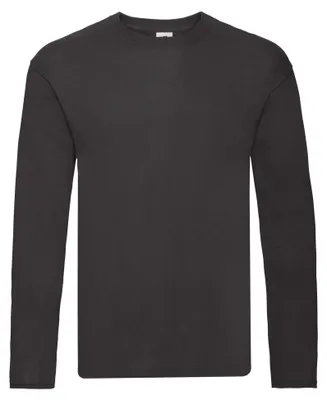 Image de Fruit of the Loom - T-shirt « Original » pour hommes/femmes, manches longues, LT1435 (XXL) (noir)