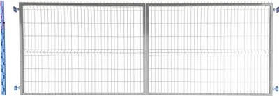 Zdjęcie produktu dla BRAMA 140cm ocynk PANELOWA ocynkowana dwuskrzydłowa 143cm