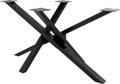 Produktbild von CLP Tischbeine Jimmy in Sternform industrial schwarz Größe 140x70x72 cm Größe 140x70x72 cm