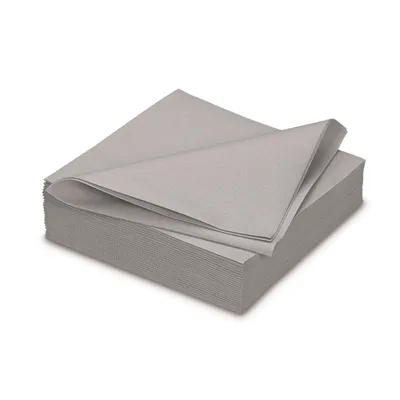Produktbild von Servietten stoffähnlich 40x40cm in  25 Stück, Farbauswahl:hell silber / grau 012H