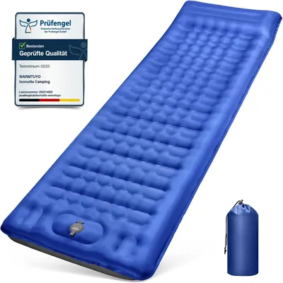 Productafbeelding van Zelfopblazend, 12 cm, verdikt, opblaasbaar matras met voetperspomp en kussen