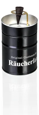 Produktbild von Crottendorfer - Set Räucherkerzenhalter kleines Fass & Räucherkerzen Weihrauch Größe M (Standard)