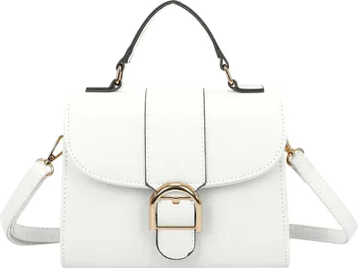 Image de Gallantry, sac pour femme avec boucle décorative et bandoulière amovible, blanc