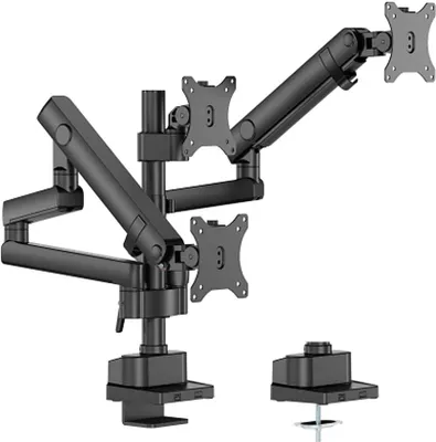 Produktbild von Wiltec Dreifach Monitorhalterung Schreibtisch mit 360° VESA-Platte, Bildschirmhalterung bis 9 kg pro Monitor, Monitorhalter mit Tischklemme