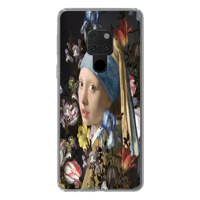 Produktbild von MuchoWow® Handyhülle Schutzhülle Hülle für Huawei P40 Lite Das Mädchen mit dem Perlenohrring - Johannes Vermeer - Blumen Silikon Softcase Handy Hülle - Handy