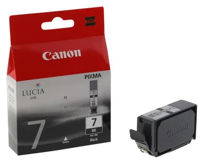 A Canon PIXMA ink cartridge and its packaging are shown against a white background.