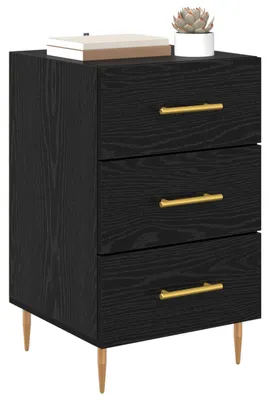 Zdjęcie produktu dla vidaXL Stolik nocny o wyglądzie czarnego dębu 40 x 40 x 66 cm materiał drewnopochodny