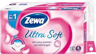 Produktbild von Zewa Toilettenpapier Ultra Soft 4-lagig,  (16 Rollen)
