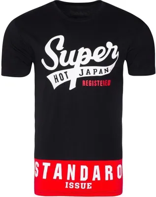 Produktbild von Herren T-Shirt in Coller Optik mit Aufdruck Schwarz XL