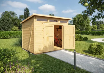 Produktbild von weka Gartenhaus Limmen 264, 21 mm, Doppeltür - B x T x H - 330.00 x 285.00 x 239.00 - Naturbelassen