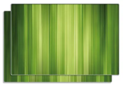 Produktbild von Wallario Frühstücksbrettchen 2er Set aus Glas, je 20 x 30 cm, mit rutschfesten Füßen, Motiv Grün und schwarz gestreift - Abstraktes Streifenmuster