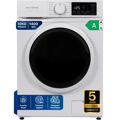 Productafbeelding van Heinner HWM-M1014IVNA Voorlader Wasmachine 10 kg, 1400 tpm, Inverter, Stoom, Wit