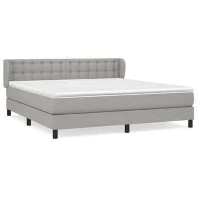 Produktbild von vidaXL Boxspringbett mit Matratze Hellgrau 180x200 cm Stoff