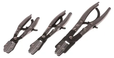 Immagine prodotto di Set-kit pinze per chiusura tubi carburante, stringitubo, per flessibili, in acciaio con ganasce in gomma per occlusione di tubazioni e manicotti, 3 pezzi