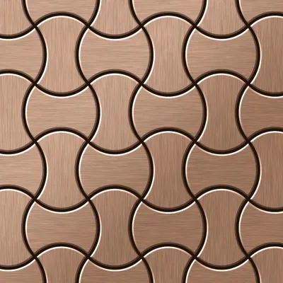 Produktbild von Mosaik Fliese massiv Metall Titan gebürstet kupfer 1,6mm stark Infinit-Ti-AB