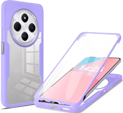 Produktbild von 360 Grad Rundum Schutz Handyhülle für Xiaomi Redmi 14C Full Cover Vollschutz Case Farbe: Violett