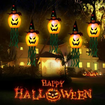 Produktbild von Halloween-LED-Kürbis-Lichterkette, Dekoration, für DIY Halloween/Weihnachten