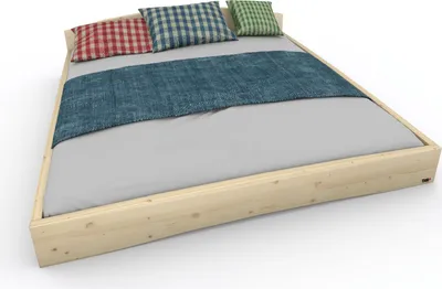 Produktbild von Holzbett Massivholzbett Zinkenbett (Fichte) "Rosi" 160 200 0 mit Kopfteil