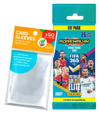 Produktbild von Bundle mit FIFA 365 Adrenalyn XL 2027 Trading Cards - 1 Fat Pack + exklusive collect-it Hüllen
