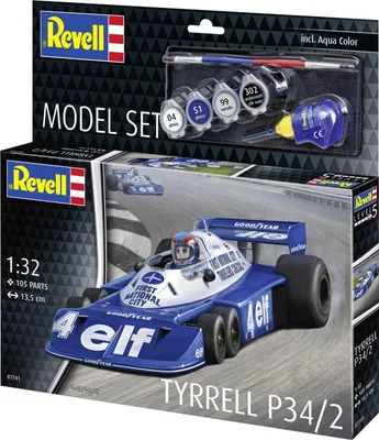 Produktbild von Revell Modellbausatz - Tyrrel P34 2 1:32 - 105-tlg. - inkl. Grundfarben