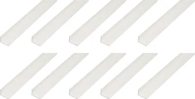 Produktbild von Alberts 10 x Winkelprofil, PVC, weiß, 40 x 10 x 2 mm, Länge 2 m