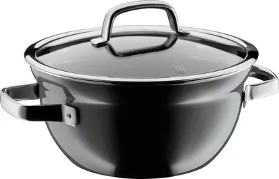 Produktbild von WMF Fusiontec Mineral Kochschüssel mit Glasdeckel, 24 cm, Platinum