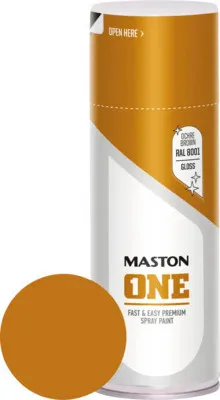 Produktbild von Sprühlack Maston ONE glänzend RAL 8001 ockerbraun 400 ml