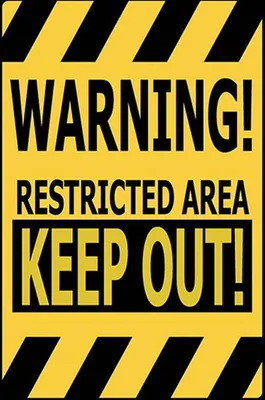 Produktbild von vianmo Holzschild 18x12 cm warning restricted area keep out