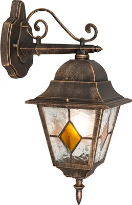 Produktbild von Qazqa Landhaus außen Laterne für den Garten - Antigua Down - Bronze, max. 15W, Geeignet für LED, 44cm, IP44, Quadratisch