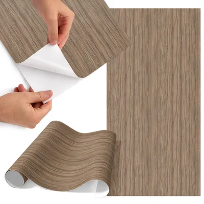 Produktbild von Möbelfolie 75x150 cm - Klebefolie Möbel - Selbstklebende Folie - Folie für Möbel - Möbelfolie Küche - Klebefolie Küche - Möbelfolie Schrank - Wasserdicht - Abwaschbar - Selbstklebend - Luftblasenfrei - Rückstandslos entfernbar - Holzstruktur
