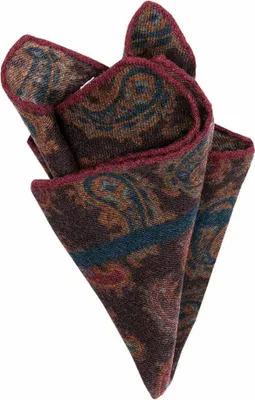 Produktbild von Einstecktuch für Herren aus Wollflanell mit Paisley-Muster