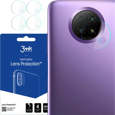 Produktbild von 3mk Hybridglas Lens Protection für Xiaomi Redmi Note 9 5G Kamera Objektiv Kameralinse 0,16mm 6H (4 Stück)