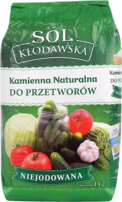 Obrázok produktu pre KŁODAWSKA Jódovaná prírodná kamenná soľ na konzervovanie 1,1kg