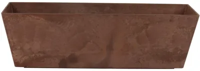 Produktbild von Blumentopf/pflanzkubel Balkonpflanzer aus recyceltem Kunststoff terra braun D55 x 17 und H17 cm