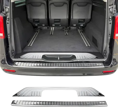 Image de Kit Protection de Pare-Chocs arrière pour Mercedes Vito W447 2014-2025 inox 2Pcs