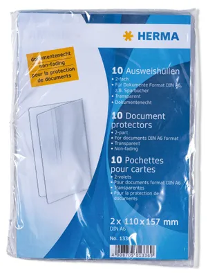 Immagine prodotto di HERMA 1336 Custodia per carta d'identità 2xDIN A6 Trasparente