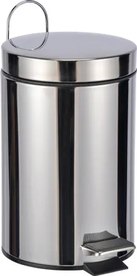 Produktbild von Treteimer - Edelstahl - 3 l - 23 cm - mit Deckel und Offnungspedal